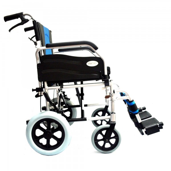 Lightweight Aluminium folding transit wheelchair with 20inch extra