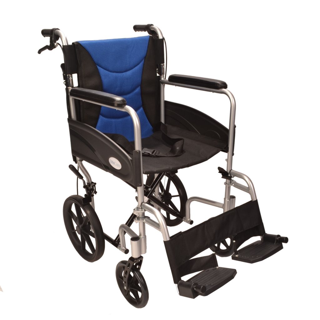 Deluxe aluminium attendant wheelchair ECTR0218 Elite Care Direct