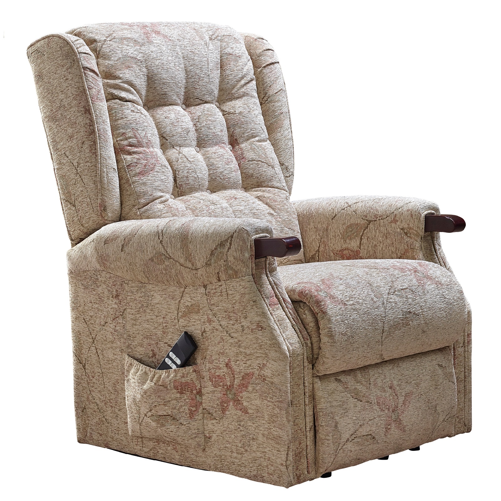Warwick Electric rise and recliner mobility chair with wooden knuckles