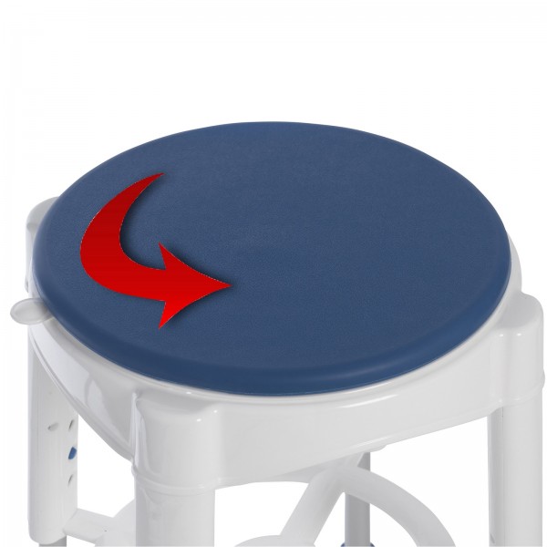 Deluxe swivel shower stool with padded seat Elite Care Direct