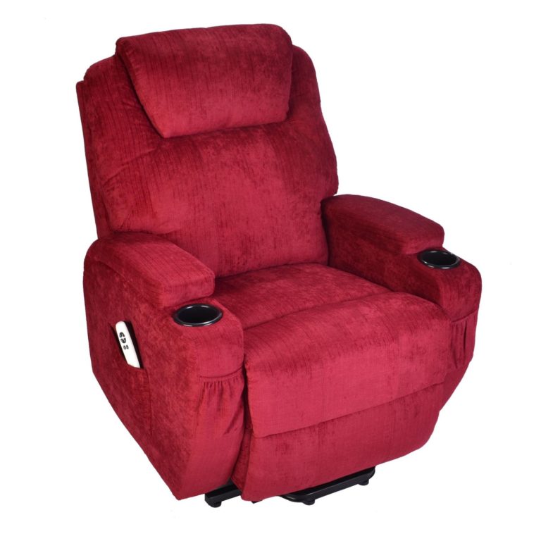 Burlington fabric dual motor riser recliner chair Elite Care Direct