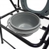 Lightweight folding commode with top loading pot ECCOM1