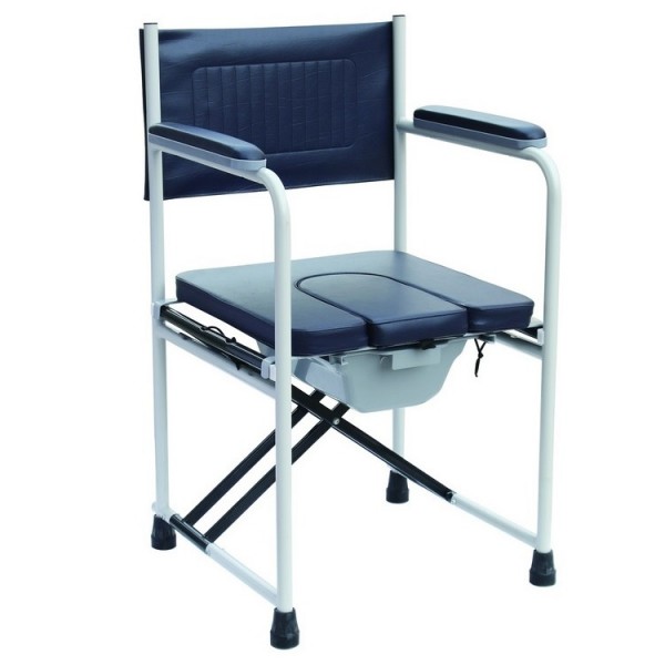 Deluxe folding commode