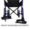 Lightweight folding wheelchair with handbrakes ECTR01