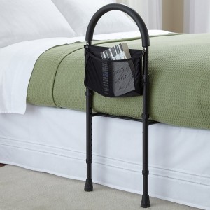 Adjustable height bed rail